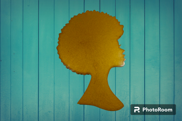 Gold Afro girl Coaster