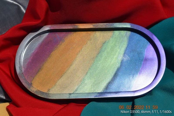 Rainbow Oval Accessory Tray