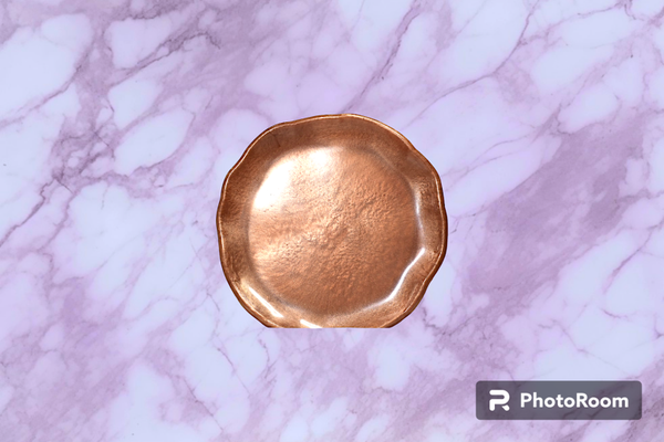 Copper Round Accessory Tray
