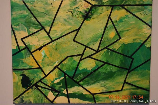 Abstract Painting: Green/Yellow