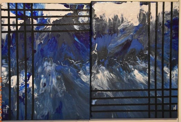 2 Abstract Paintings: Twins