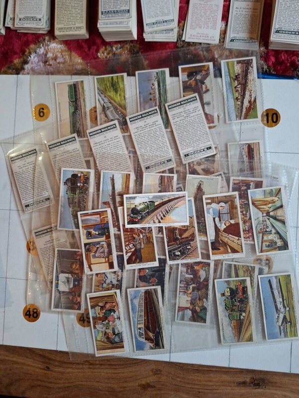 MODERN RAILWAYS  COMPLETE SET OF 50 CIGARETTE CARDS 1936 ORIGINAL CARDS FROM TILLEYS OF SHEFFIELD OGDENS LTD
