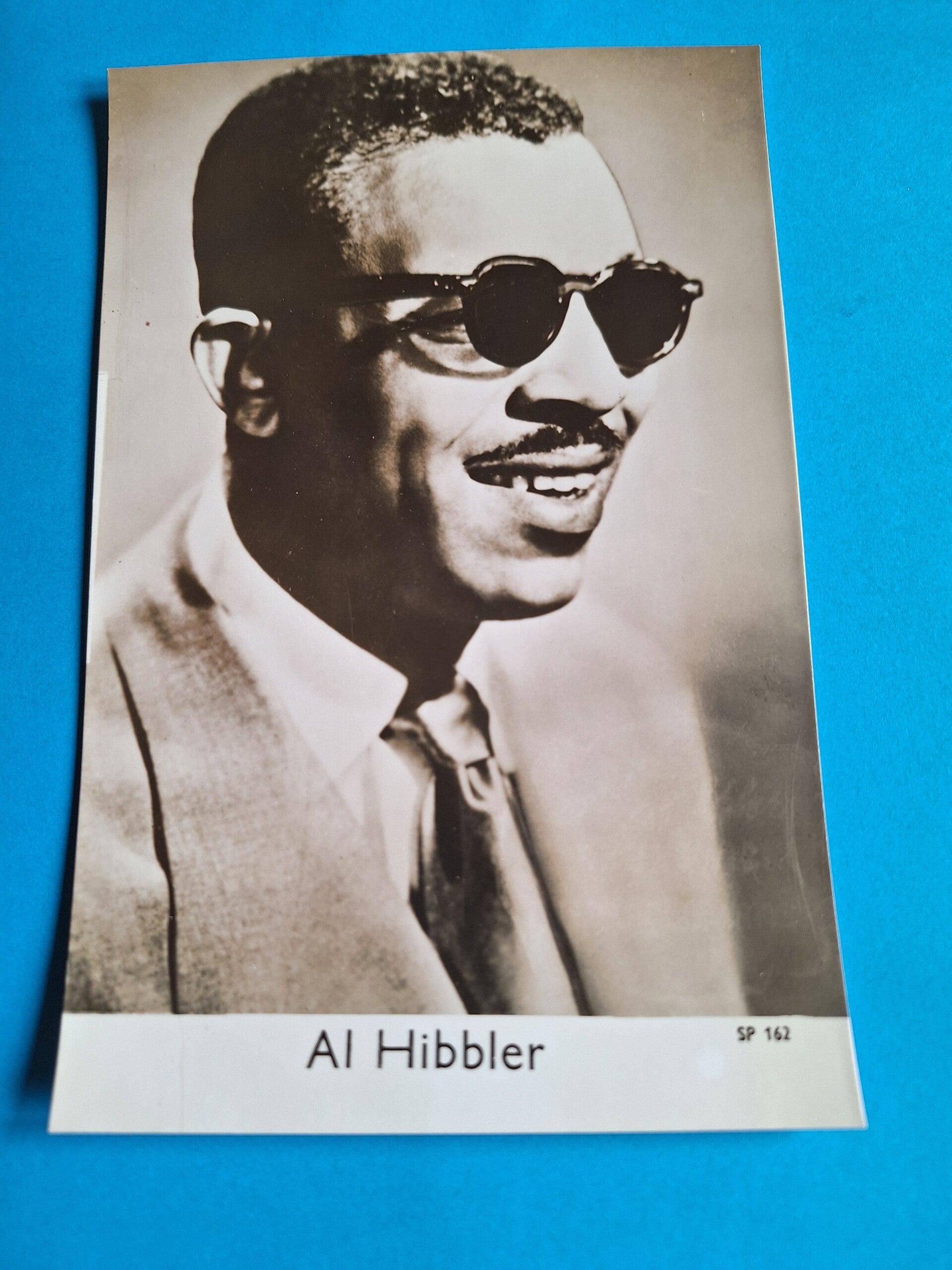 AL HIBBLER REAL GLOSSY PHOTO CARD 1950s 1960s SIZE APPROX  13CM X 19CM FROM TILLEYS OF SHEFFIELD
