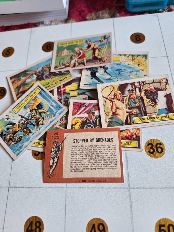 BATTLE CARDS 1965 A & B C GUM SINGLE CARDS ORIGINAL CARDS FROM TILLEYS OF SHEFFIELD