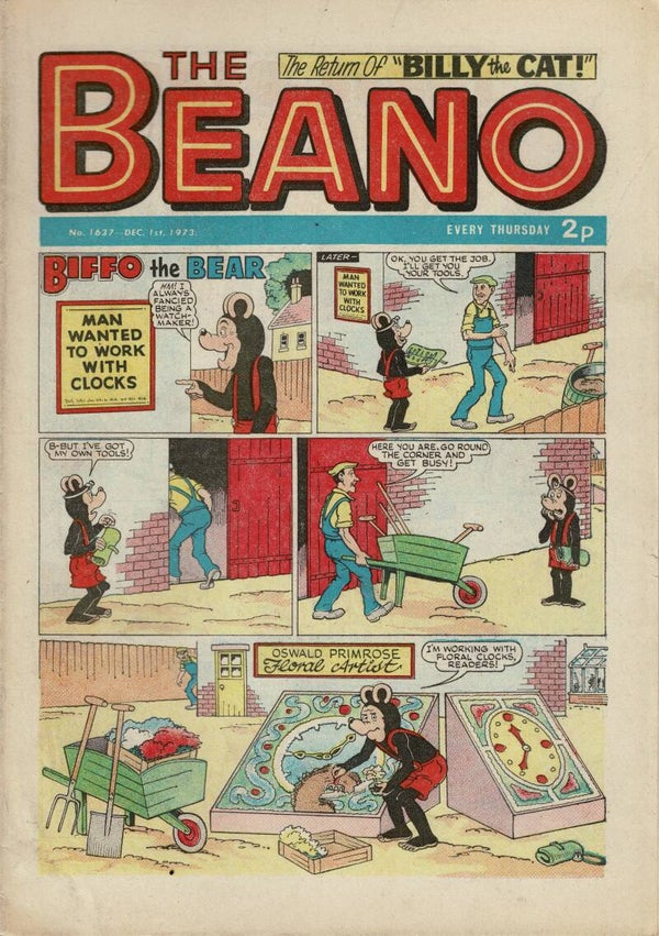 BEANO  UK COMIC Dcember 1st  1973