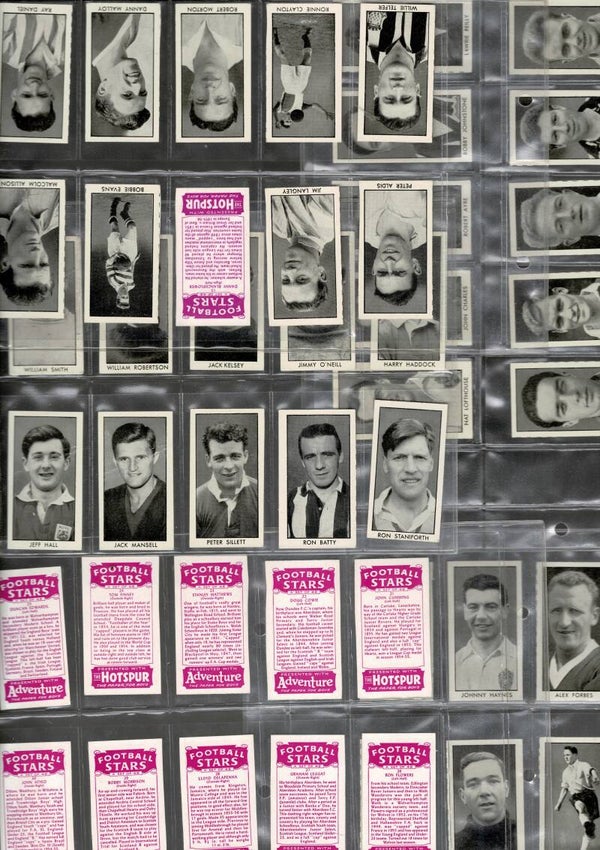 FOOTBALL Stars Trade Cards Set 48 Cards D C Thompson 1957 Original Issue