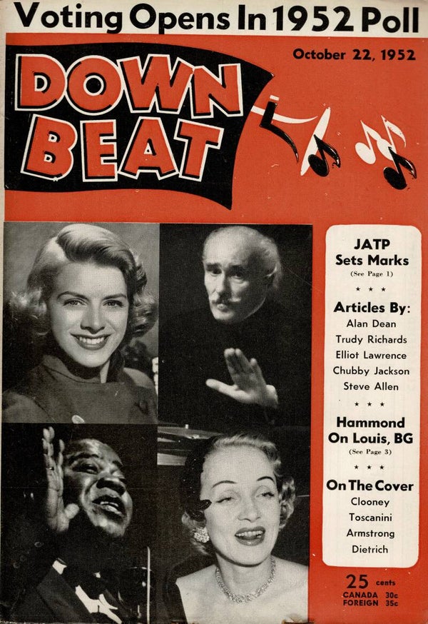 DOWNBEAT US MAGAZINE October 22nd 1952
