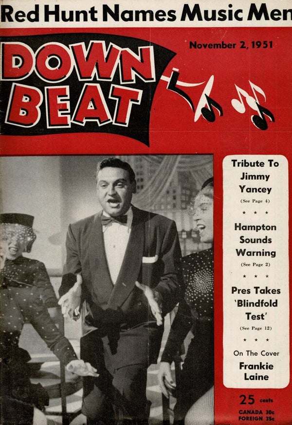 DOWNBEAT US MAGAZINE November 2nd 1951