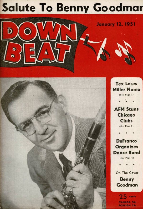DOWNBEAT US MAGAZINE January 12th 1951