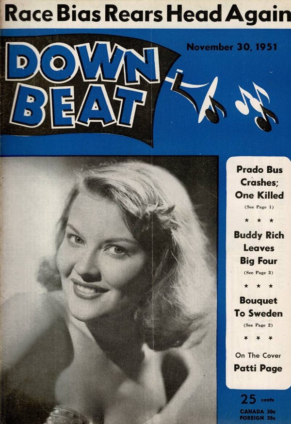 DOWNBEAT US MAGAZINE November 30th 1951