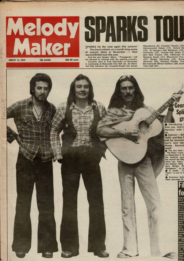 MELODY MAKER UK MUSIC PAPER August 31st 1974