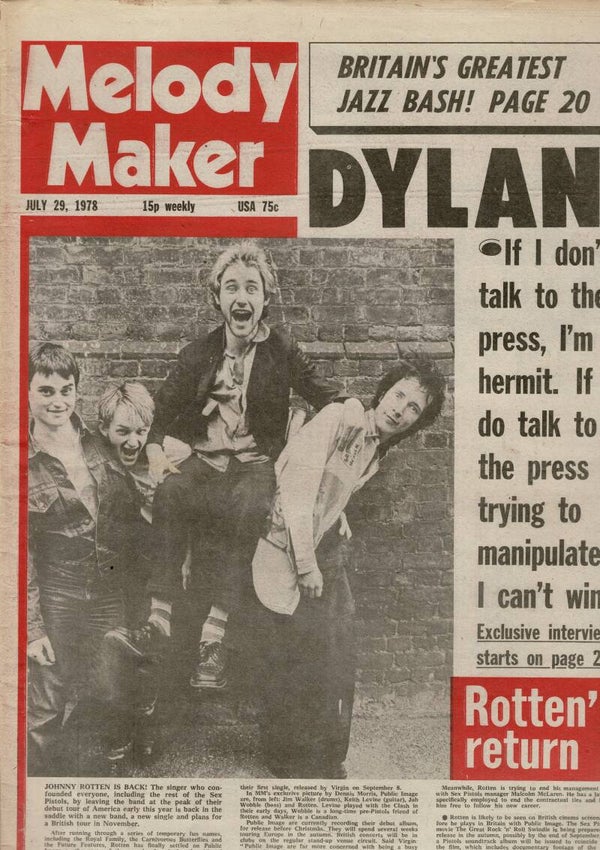 MELODY MAKER UK MUSIC PAPER July 29th 1978