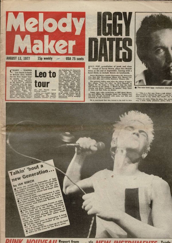 MELODY MAKER UK MUSIC PAPER August 13th 1977