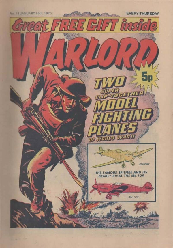 WARLORD UK COMIC No 18 January 25th 1975