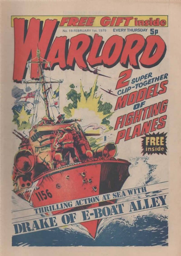 WARLORD UK COMIC No 19 February 1st 1975