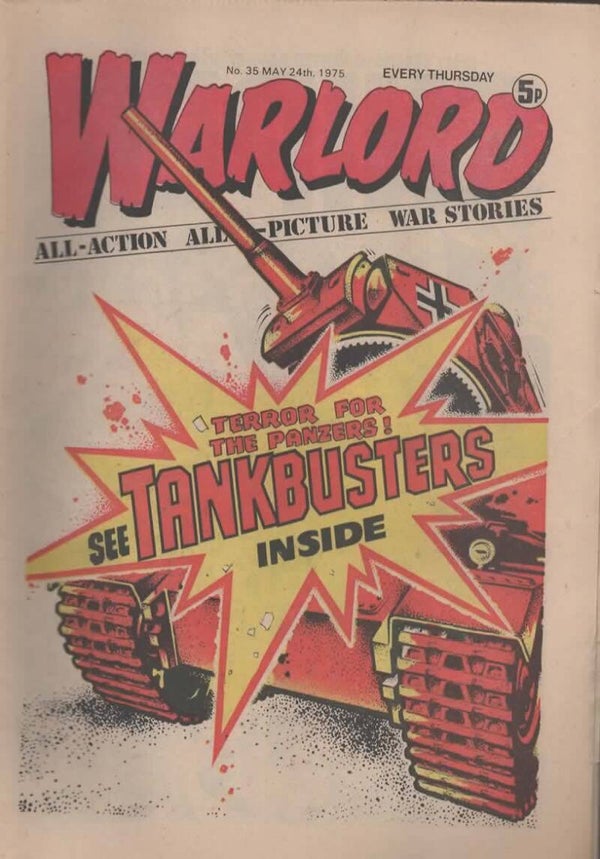 WARLORD UK COMIC No 35 May 24th 1975