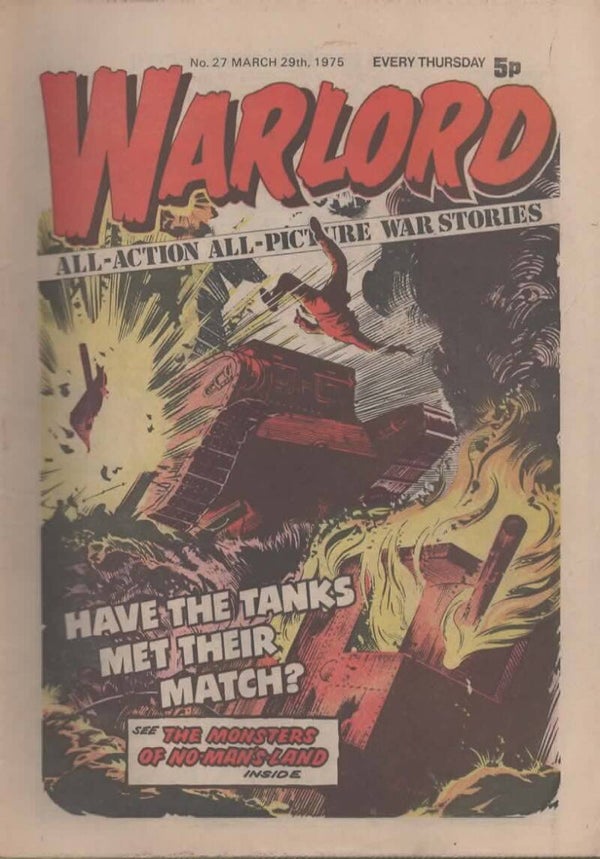 WARLORD UK COMIC No 27 March 29th 1975