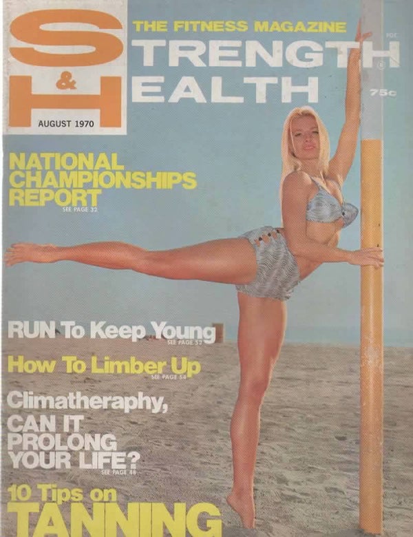 STRENGTH AND HEALTH US Magazine August 1970 VINTAGE BACK ISSUE MAGAZINES TILLEYS
