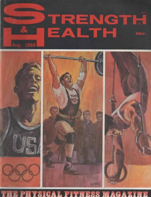 STRENGTH AND HEALTH US Magazine August 1968 VINTAGE BACK ISSUE MAGAZINES TILLEYS