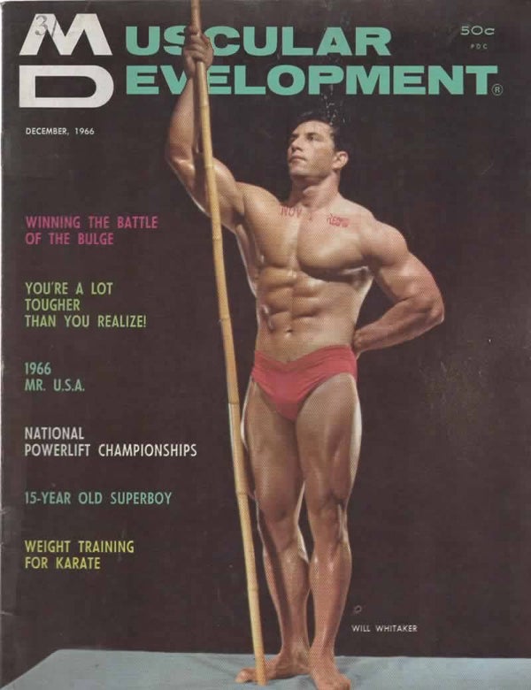 MUSCULAR DEVELOPMENT US MAGAZINE December 1966 VINTAGE BACK ISSUE MAGAZINES TILLEYS