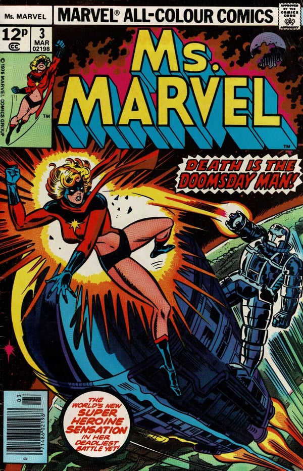 MS MARVEL MARVEL US COMIC  NO 3 MARCH 1977 BUY VINTAGE COMICS FROM TILLEYS
