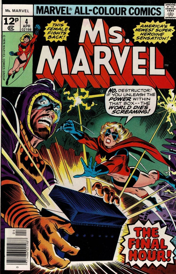 MS MARVEL MARVEL US COMIC  NO 4 APRIL 1977 BUY VINTAGE COMICS FROM TILLEYS