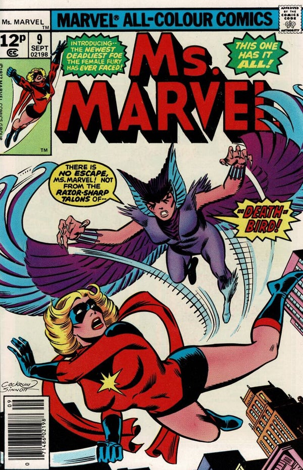 MS MARVEL MARVEL US COMIC  NO 9 SEPTEMBER 1977 BUY VINTAGE COMICS FROM TILLEYS