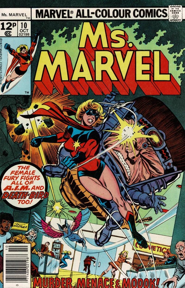 MS MARVEL MARVEL US COMIC  NO 10 OCTOBER 1977 BUY VINTAGE COMICS FROM TILLEYS