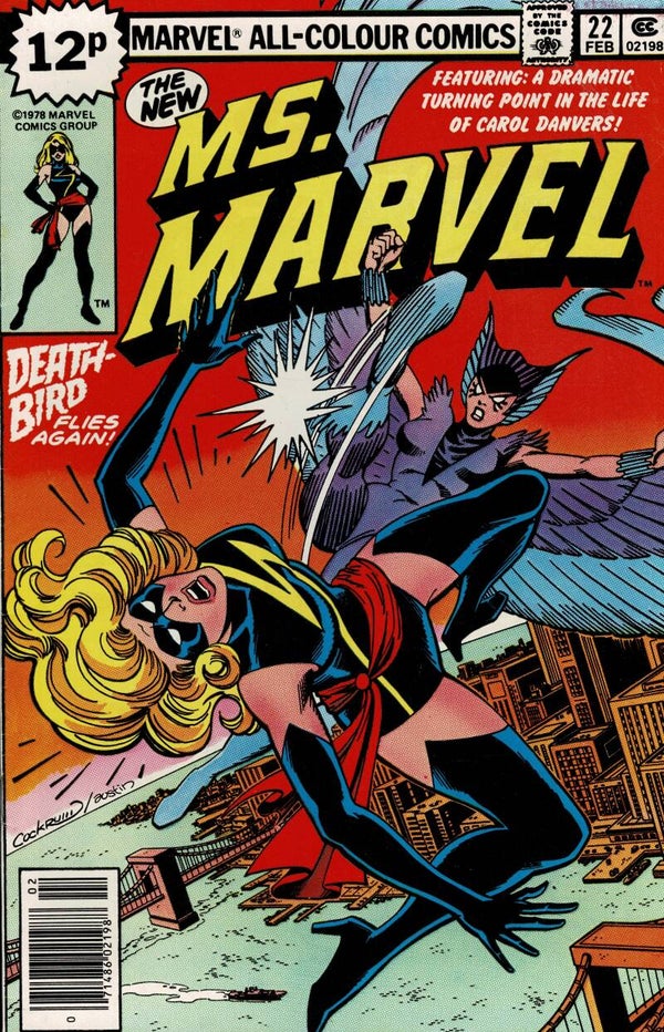 MS MARVEL MARVEL US COMIC  NO 22 FEBRUARY 1978 BUY VINTAGE COMICS FROM TILLEYS
