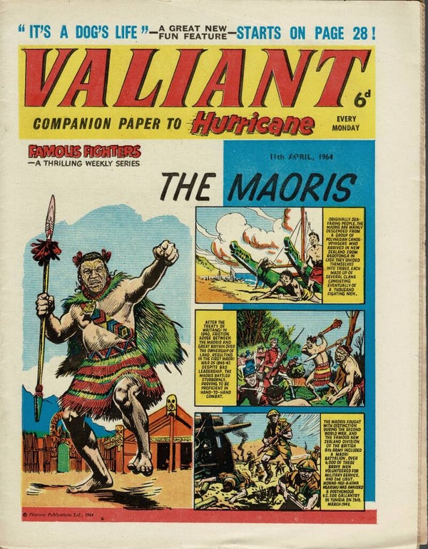 VALIANT UK COMIC 11TH APRIL 1964 VINTAGE COMICS FROM TILLEYS OF SHEFFIELD