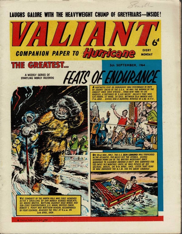 VALIANT UK COMIC 5TH SEPTEMBER 1964 VINTAGE COMICS FROM TILLEYS OF SHEFFIELD