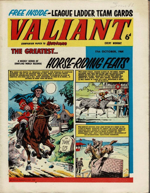VALIANT UK COMIC 17TH OCTOBER 1964 VINTAGE COMICS FROM TILLEYS OF SHEFFIELD