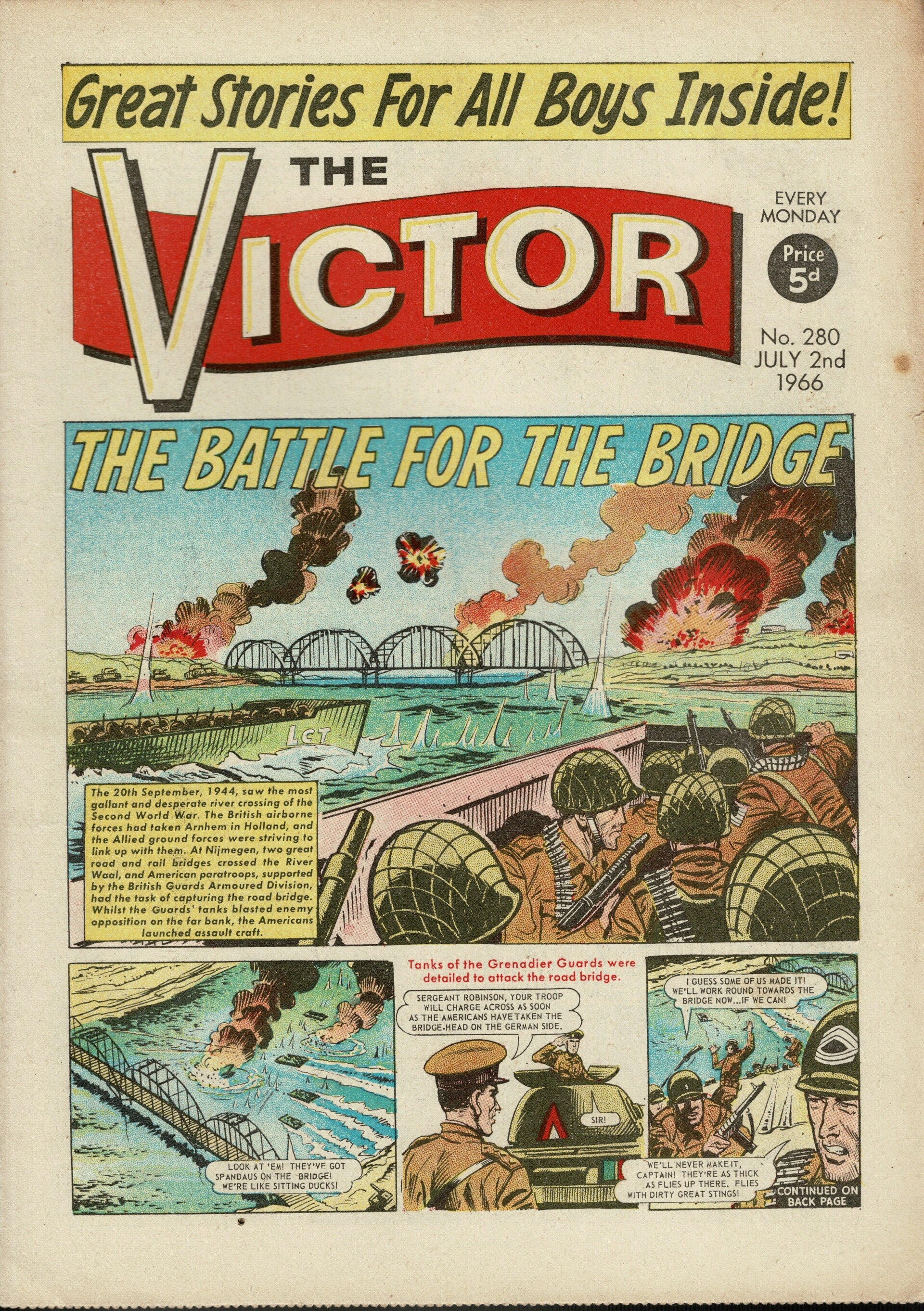 VICTOR UK COMIC NO 280 JULY 2ND 1966 VINTAGE COMICS FROM TILLEYS OF SHEFFIELD