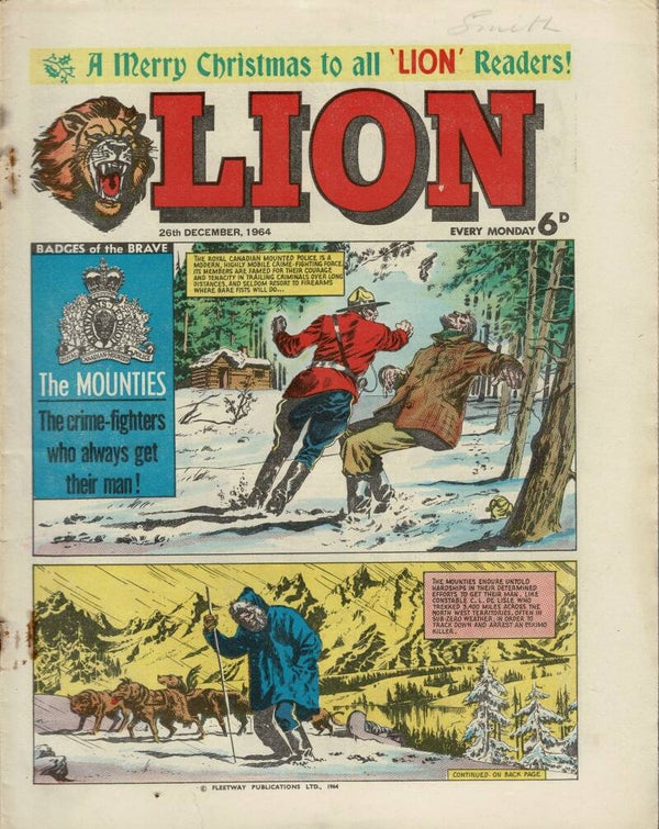 LION UK COMIC 26TH DECEMBER 1964 VINTAGE COMICS FROM TILLEYS OF SHEFFIELD