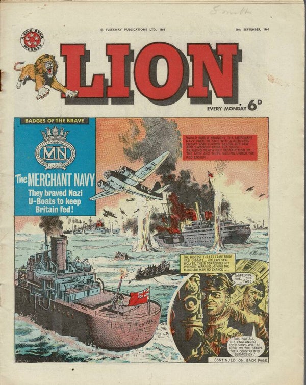 LION UK COMIC 19TH SEPTEMBER 1964 VINTAGE COMICS FROM TILLEYS OF SHEFFIELD