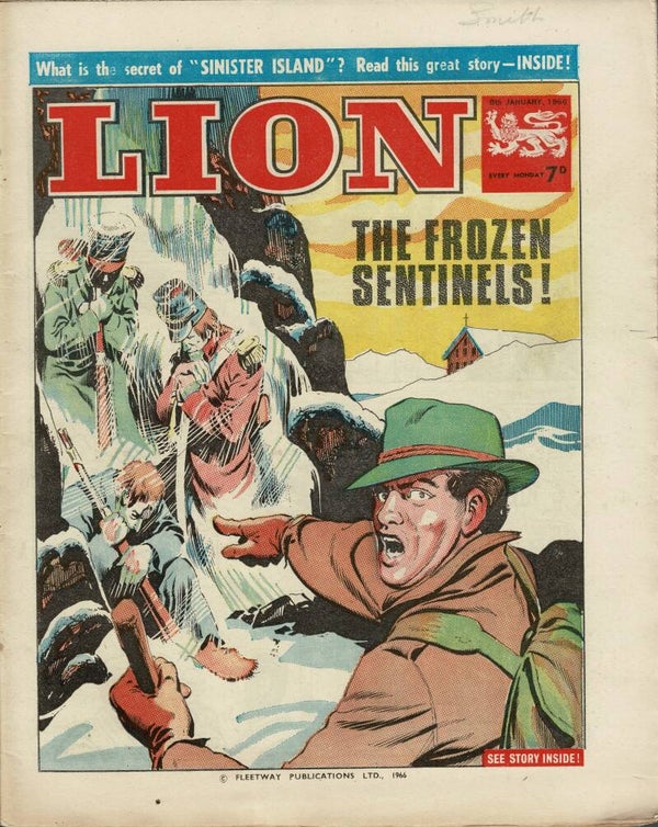 LION UK COMIC 8TH JANUARY 1966 VINTAGE COMICS FROM TILLEYS OF SHEFFIELD