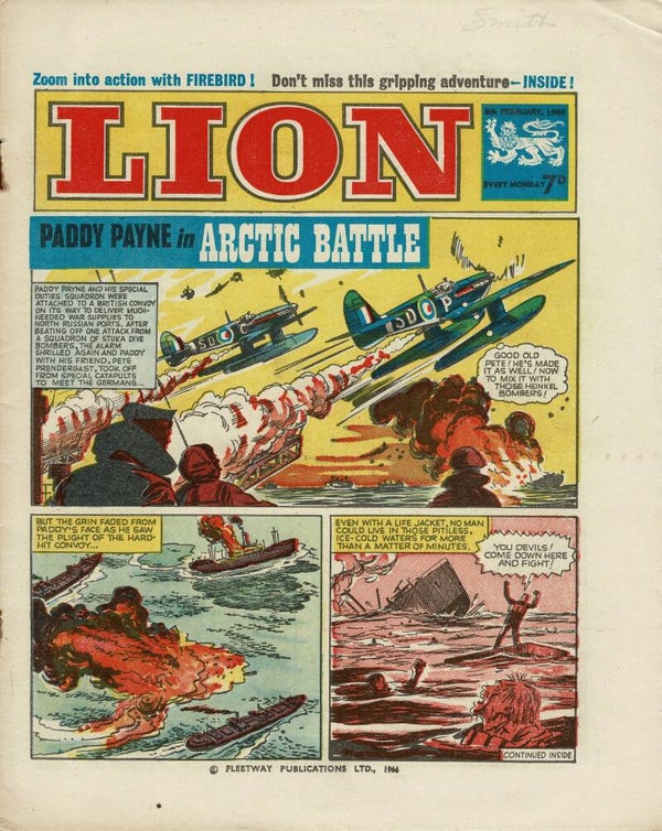 LION UK COMIC 5TH FEBRUARY 1966 VINTAGE COMICS FROM TILLEYS OF SHEFFIELD