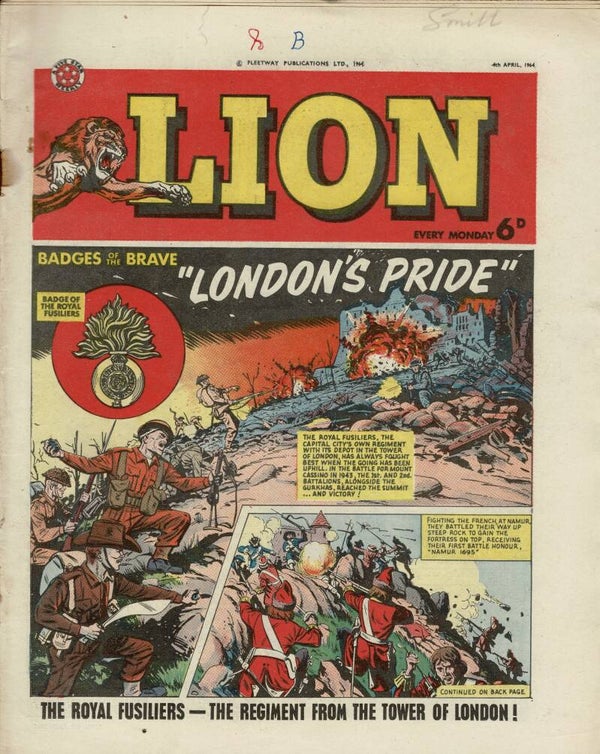 LION UK COMIC 4TH APRIL 1964 VINTAGE COMICS FROM TILLEYS OF SHEFFIELD