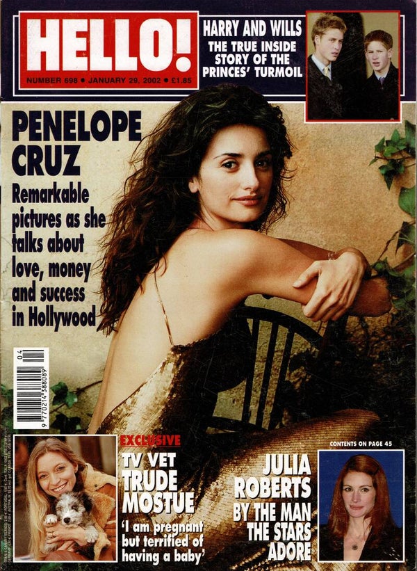 HELLO UK MAGAZINE NO 698 JANUARY 29TH 2002  VINTAGE BACK ISSUE MAGAZINES TILLEYS