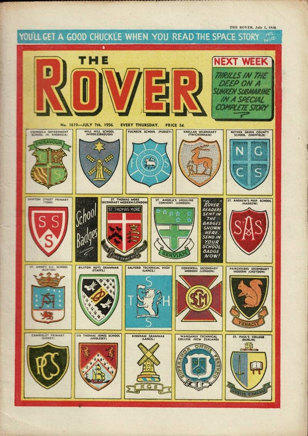 THE ROVER UK COMIC / STORY PAPER NO 1619 JULY 7TH 1956   VINTAGE COMICS FROM TILLEYS OF SHEFFIELD