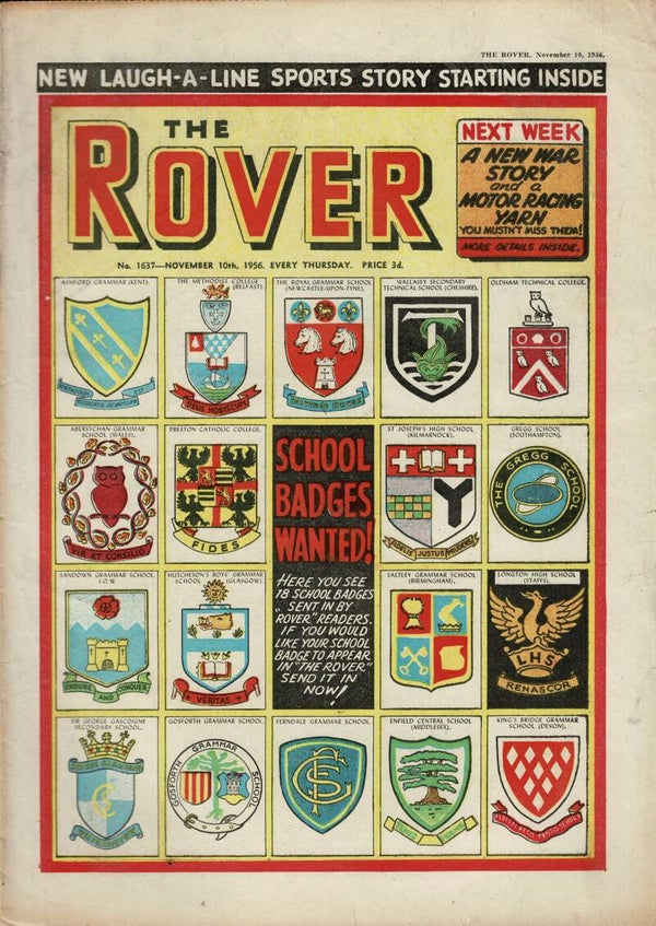 THE ROVER UK COMIC / STORY PAPER NO 1637 NOVEMBER 10TH 1956 VINTAGE COMICS FROM TILLEYS OF SHEFFIELD