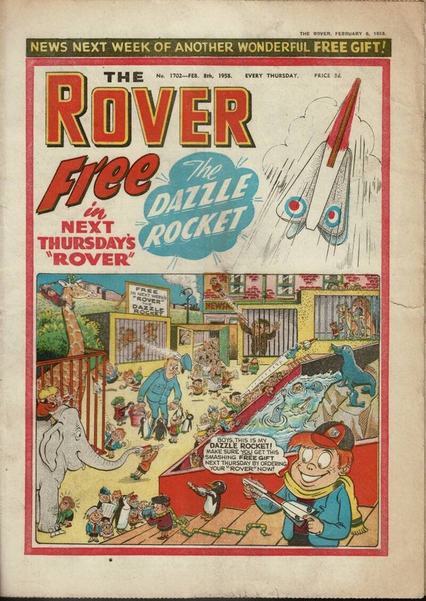THE ROVER UK COMIC / STORY PAPER NO 1702 FEBRUARY 8TH 1958 VINTAGE COMICS FROM TILLEYS OF SHEFFIELD