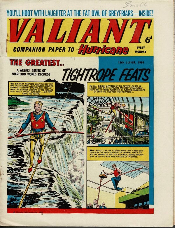VALIANT UK COMIC 13TH JUNE 1964 VINTAGE COMICS FROM TILLEYS OF SHEFFIELD