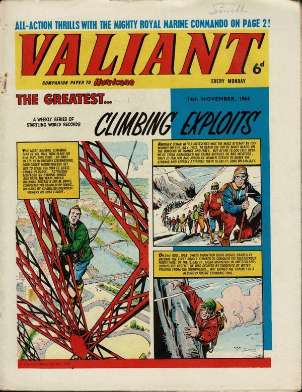 VALIANT UK COMIC 14TH NOVEMBER 1964 VINTAGE COMICS FROM TILLEYS OF SHEFFIELD