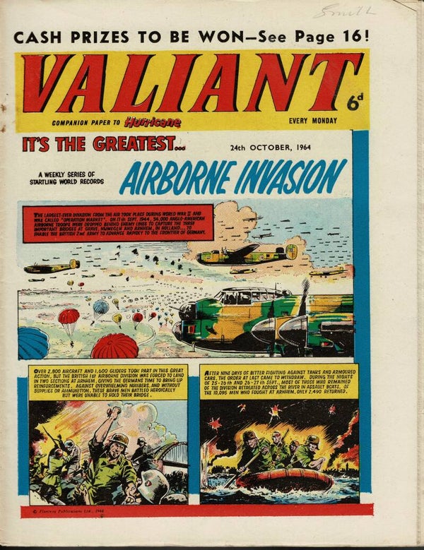 VALIANT UK COMIC 24TH OCTOBER 1964 VINTAGE COMICS FROM TILLEYS OF SHEFFIELD