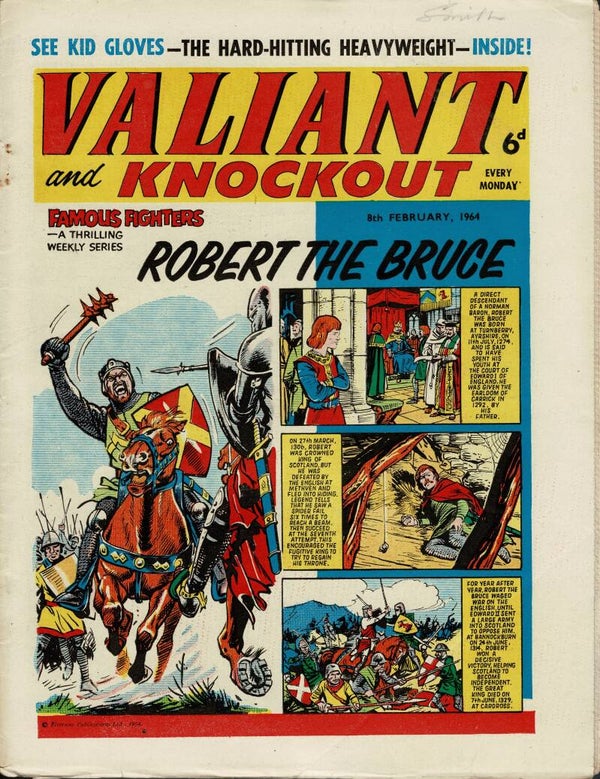 VALIANT UK COMIC 8TH FEBRUARY 1964 VINTAGE COMICS FROM TILLEYS OF SHEFFIELD