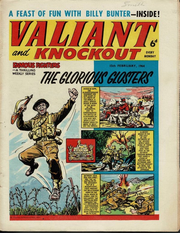 VALIANT UK COMIC 15TH FEBRUARY 1964 VINTAGE COMICS FROM TILLEYS OF SHEFFIELD