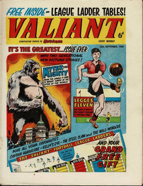 VALIANT UK COMIC 26TH SEPTEMBER 1964 VINTAGE COMICS FROM TILLEYS OF SHEFFIELD