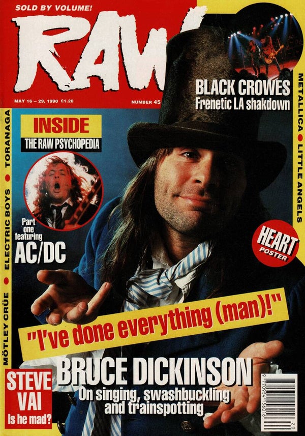 RAW UK MUSIC MAGAZINE NO 45 1990 BUY VINTAGE BACK ISSUE MAGAZINES TILLEYS
