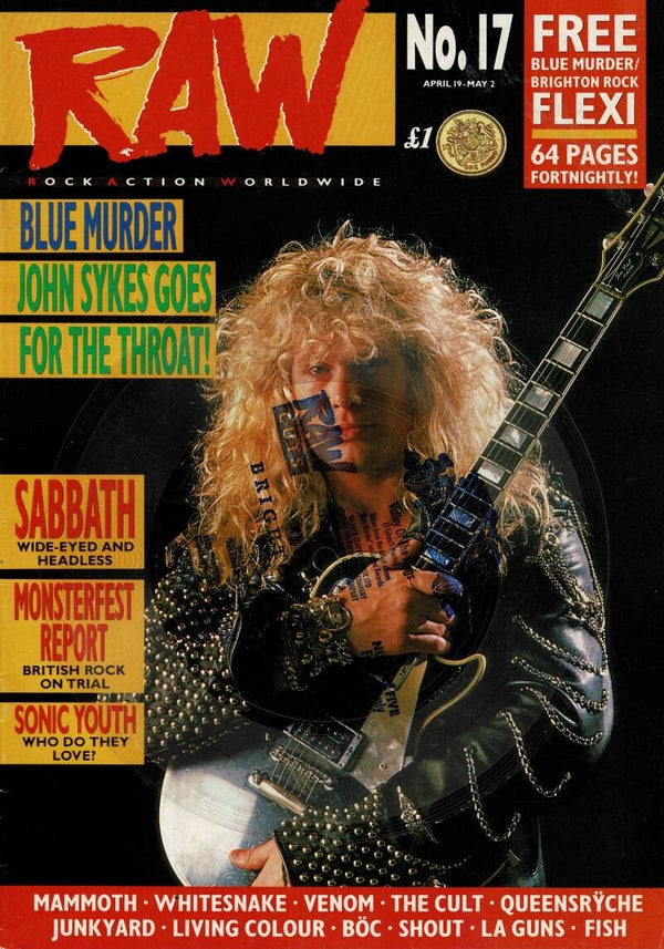 RAW UK MUSIC MAGAZINE NO 17 1989 BUY VINTAGE BACK ISSUE MAGAZINES TILLEYS